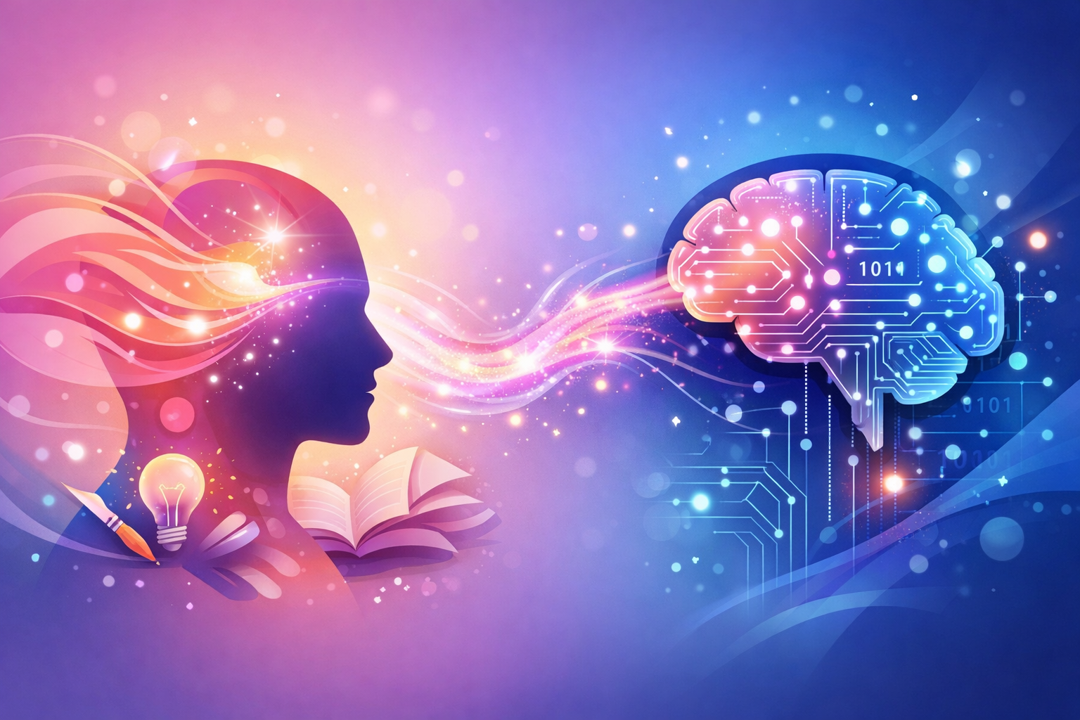 Illustration of AI humanizer concept